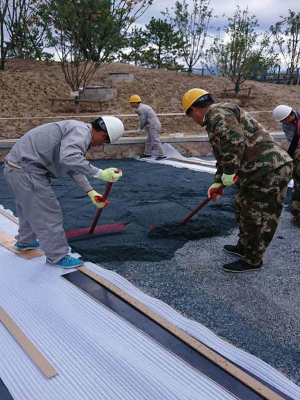 砂基现浇透水路面
